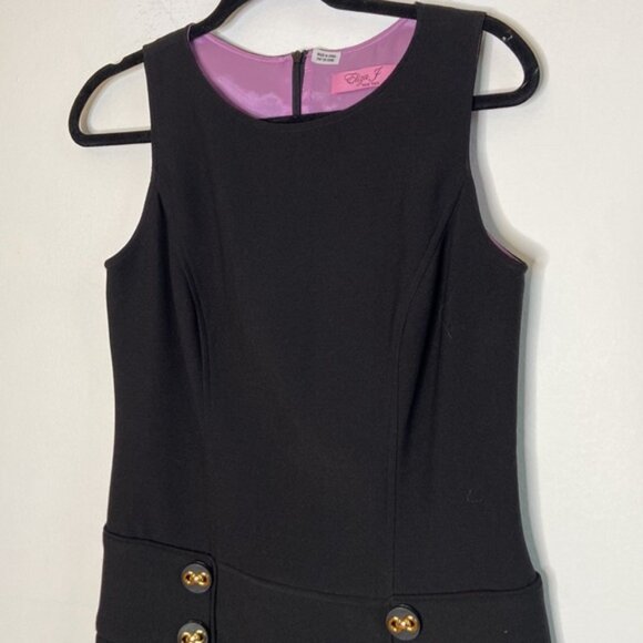 Eliza J Black 70s Inspired Pleated Skirt Classic Dress - Picture 2 of 11